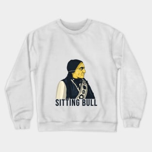 Sitting Bull Vector Art Design 2 Crewneck Sweatshirt